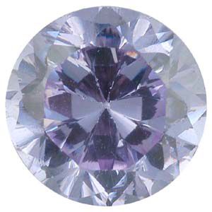 Round Lab Created Lavender Cubic Zirconia