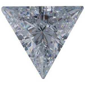 Triangle Lab Created White Cubic Zirconia