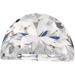 Half Moon Lab Created White Cubic Zirconia