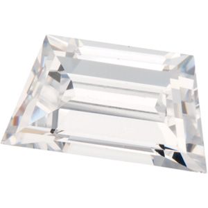 Trapezoid Lab Created White Cubic Zirconia