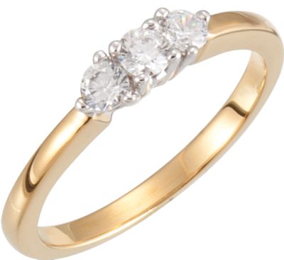 3-Stone Anniversary Ring Mounting for Round Gemstones