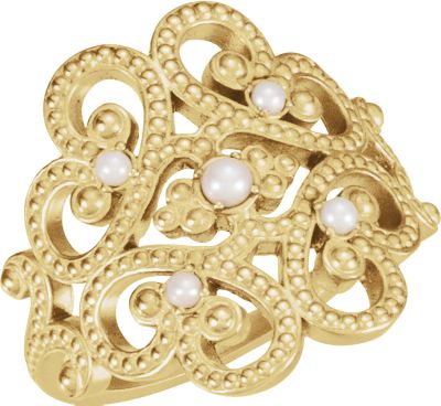 Granulated Design Ring