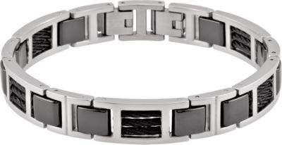 Ceramic Couture&trade; & Stainless Steel Cable Bracelet
