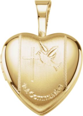 First Communion Heart Locket