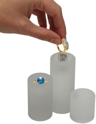 Round Frosted Acrylic Ring Pedestals