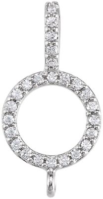 Halo-Styled Dangle Pendant Trim with Round Frame