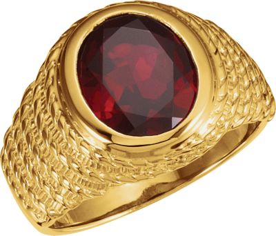 Men's Ring Mounting for Oval Center
