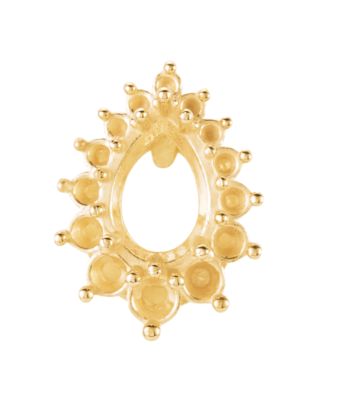 Graduated Oval Cluster Earring Mounting