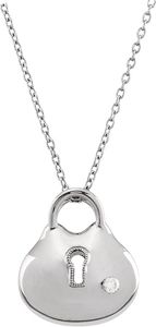 .04 ct tw Diamond Lock 18