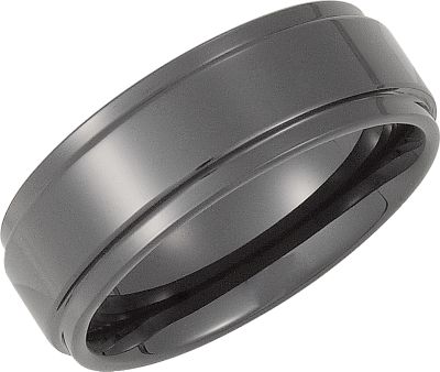 8.0mm Ceramic Couture&trade; Ridged Band