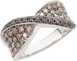 1 ct tw Black & Brown Diamond Ring