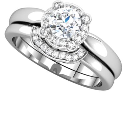 Halo-Styled Engagement Ring or Matching Band
