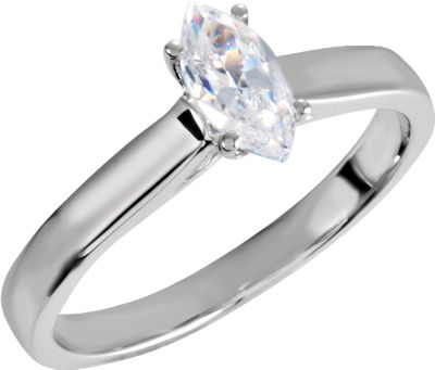 Cathedral Style Solitaire Engagement Ring  