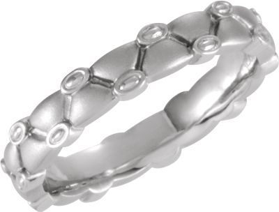 Sculptural-Inspired Eternity Band