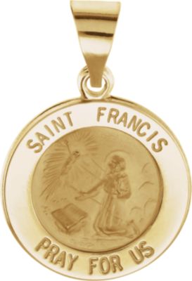 Hollow Round St. Francis Metal