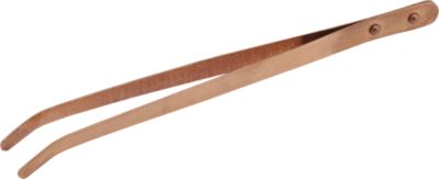 Copper Tong with Curved Tip 8 1/2