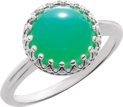 Crown Design Cabochon Ring
