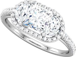 Semi-Mount Engagement Ring or Matching Band