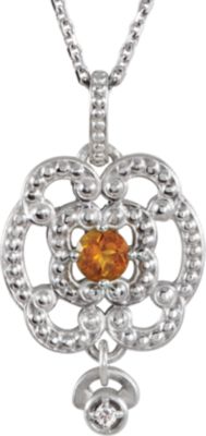 Granulated Design Dangle Pendant or Necklace
