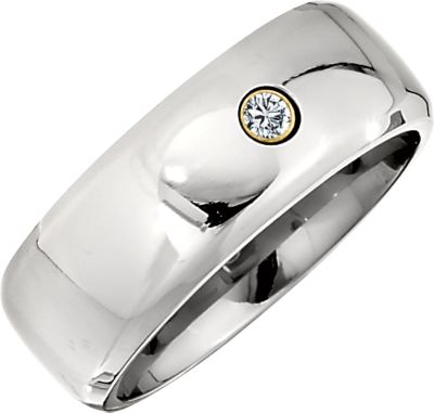 .05 ct Diamond Titanium Band