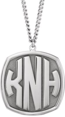 3-Letter Block Monogram Necklace