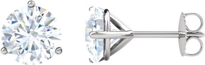 Diamond Friction Post Stud Earrings