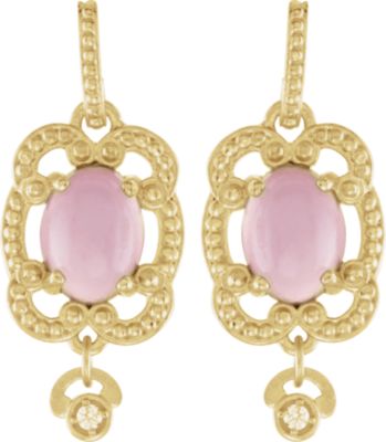 Granulated Design Dangle Earrings