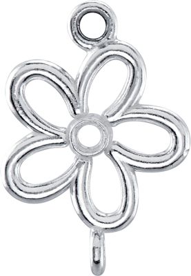 Floral Design Dangle Component with Jump Rings
