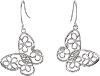 Butterfly & Floral Design Earrings