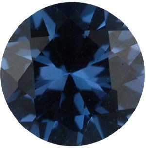 Round Imitation Blue Zircon