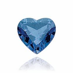 Heart Imitation Blue Zircon