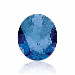 Oval Imitation Blue Zircon
