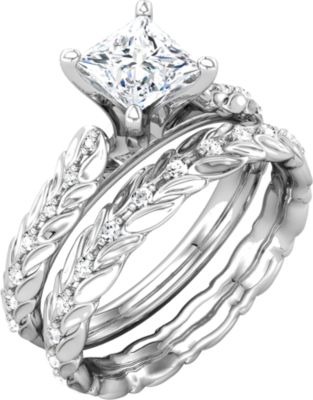 Sculptural-Inspired Engagement Ring Base or Eternity Band