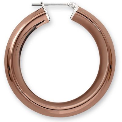 Amalfi&trade; Stainless Steel Knife Edge Hoop Earrings