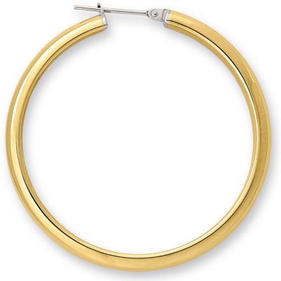 Amalfi&trade; Stainless Steel Half Round Hoop Earrings
