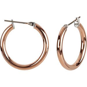 Amalfi&trade; Immersion Plated Stainless Steel Hoop Earrings