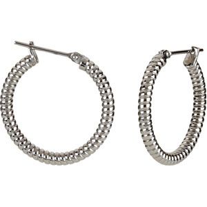 Amalfi&trade; Immersion Plated Stainless Steel Shrimp Hoop Earrings