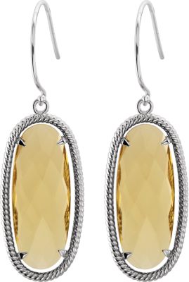 Oval Shaped Dangle Earrings