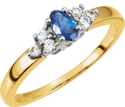 Ring Mounting for Oval Gemstone