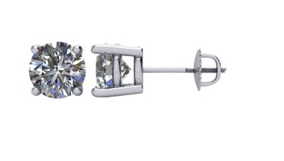 I₁ G-H Diamond Threaded Post Stud Earrings