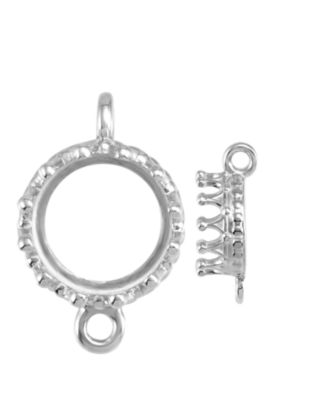 Round Cabochon Link Component with Rings