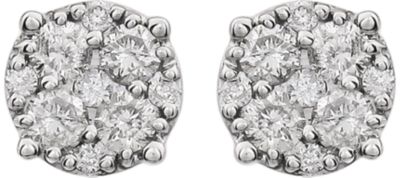 Diamond Cluster Stud Earrings