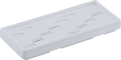 White Leatherette 12 Ring Stackable Tray