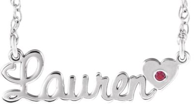 Accented Script Nameplate Necklace   