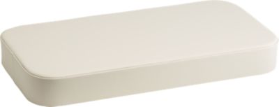 Round Corner Beige Leatherette Platform