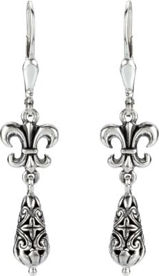 Fleur-de-lis & Filigree Design Earrings
