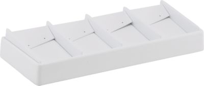 4 Pair Angled Flap Earring Tray, White with White Pads