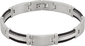 Stainless Steel & Cable Bracelet