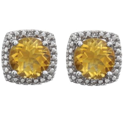 Halo-Styled Button Earrings