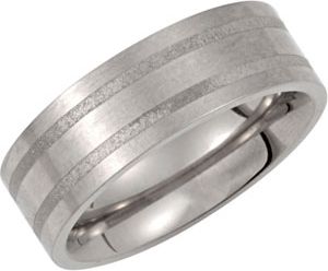 Titanium Band with Laser Design